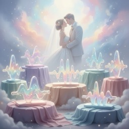Peças de Arte Áudio Personalizadas com Votos de Casamento